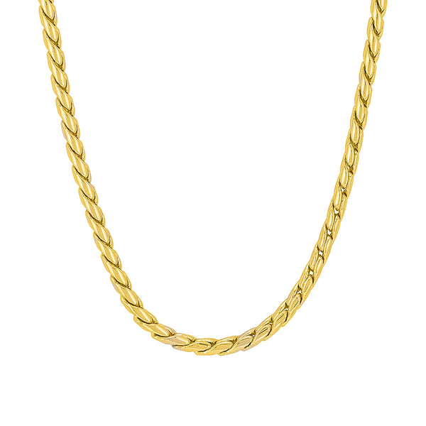 Lussèco Serpentine Link Chain — gold stainless steel necklace