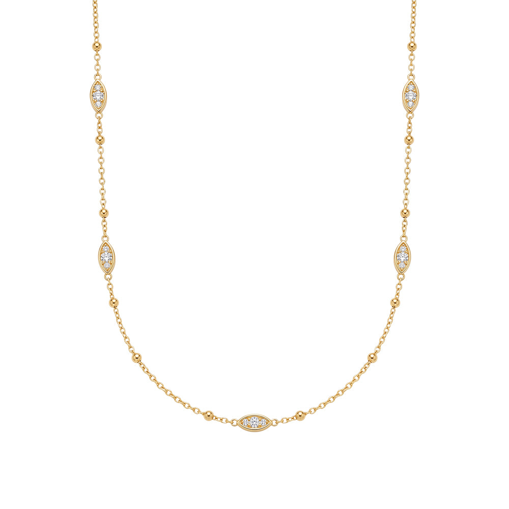 Satellite Chain Necklace in gold