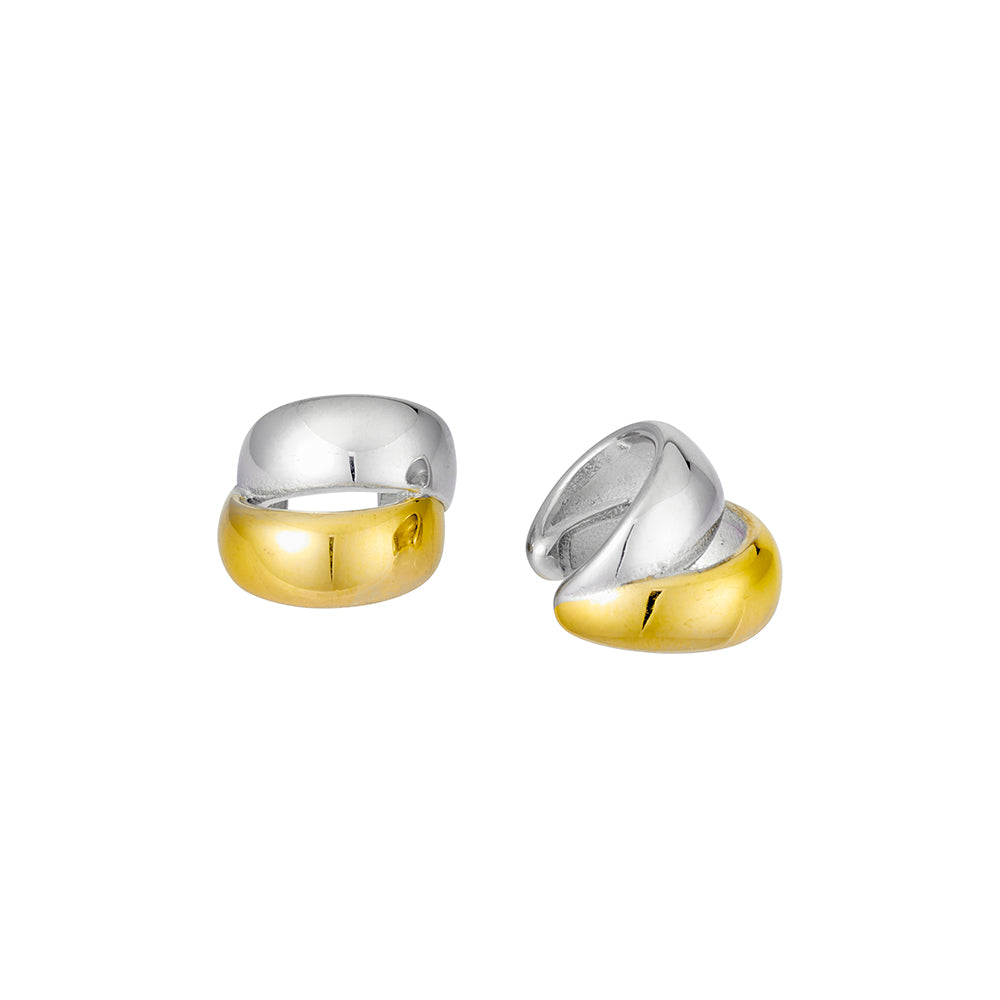 Two-Tone Double Cuff Earrings