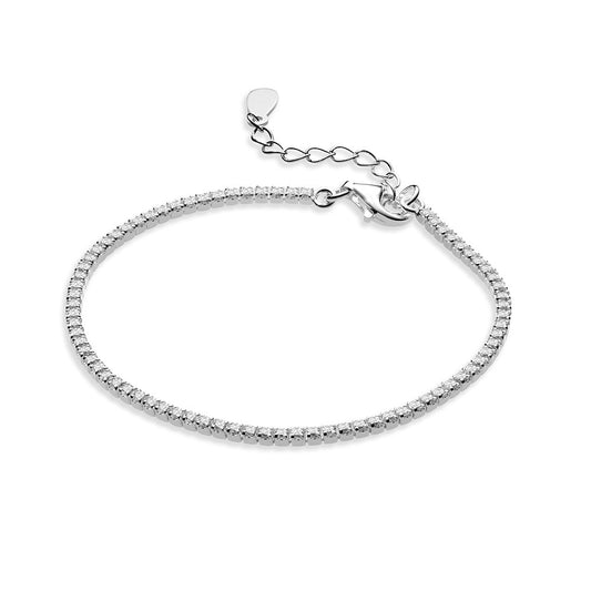 Round White CZ Stone tennis bracelet