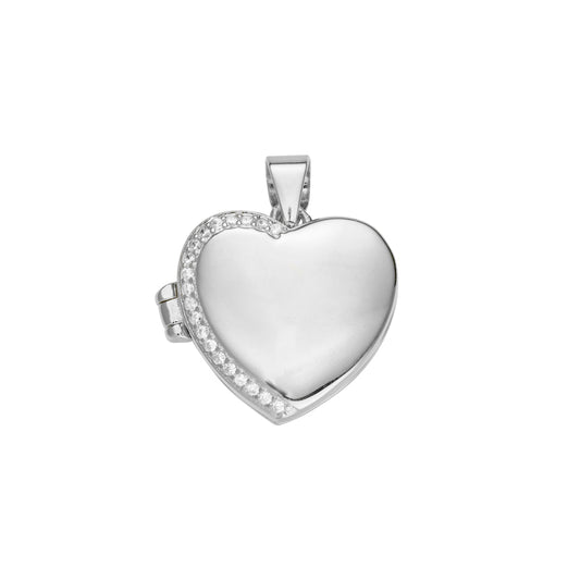 Half-Trim Heart Locket Pendant