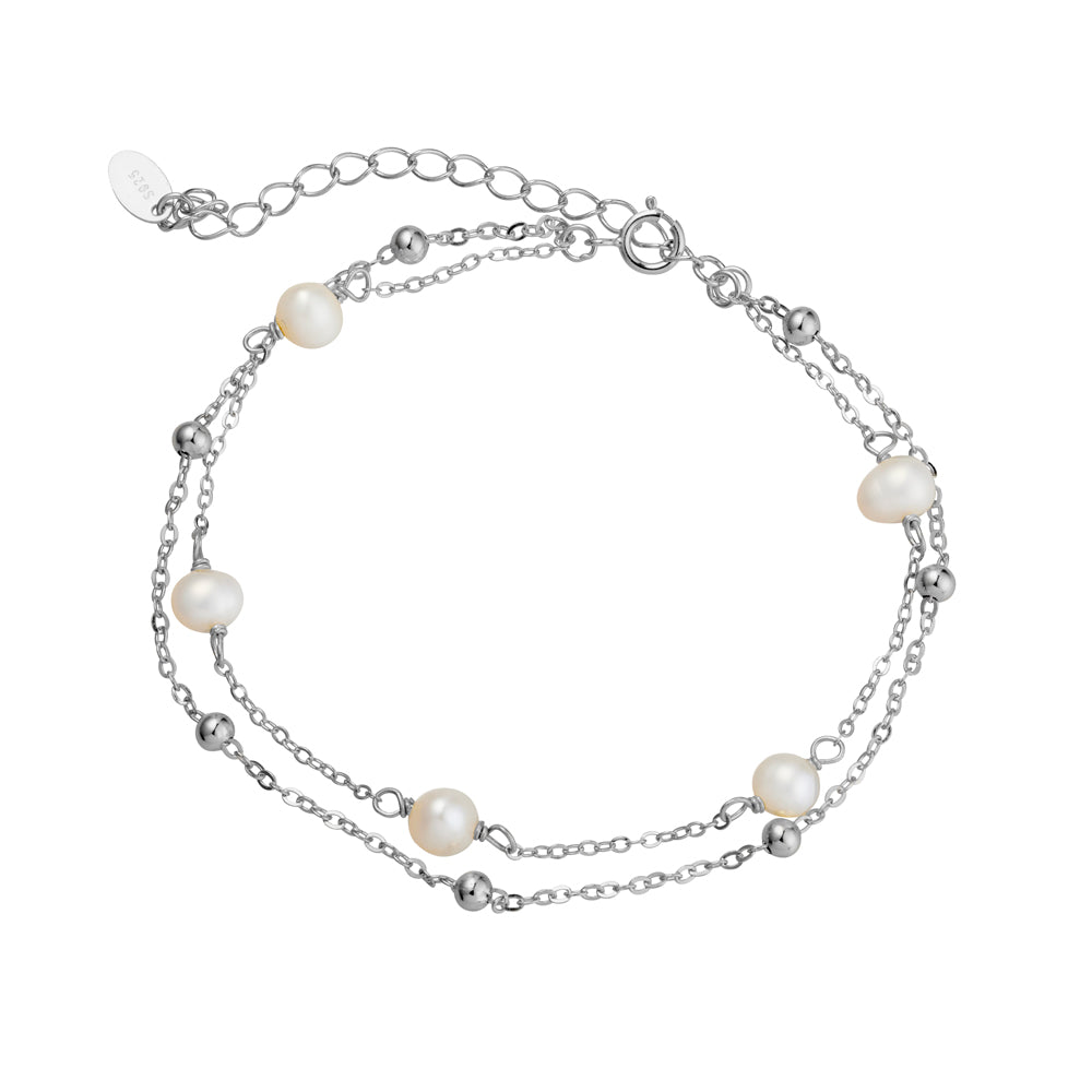 Double Bracelet with Pearls