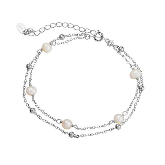 Double Bracelet with Pearls