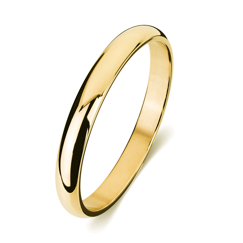 Solid Round Gold Bangle