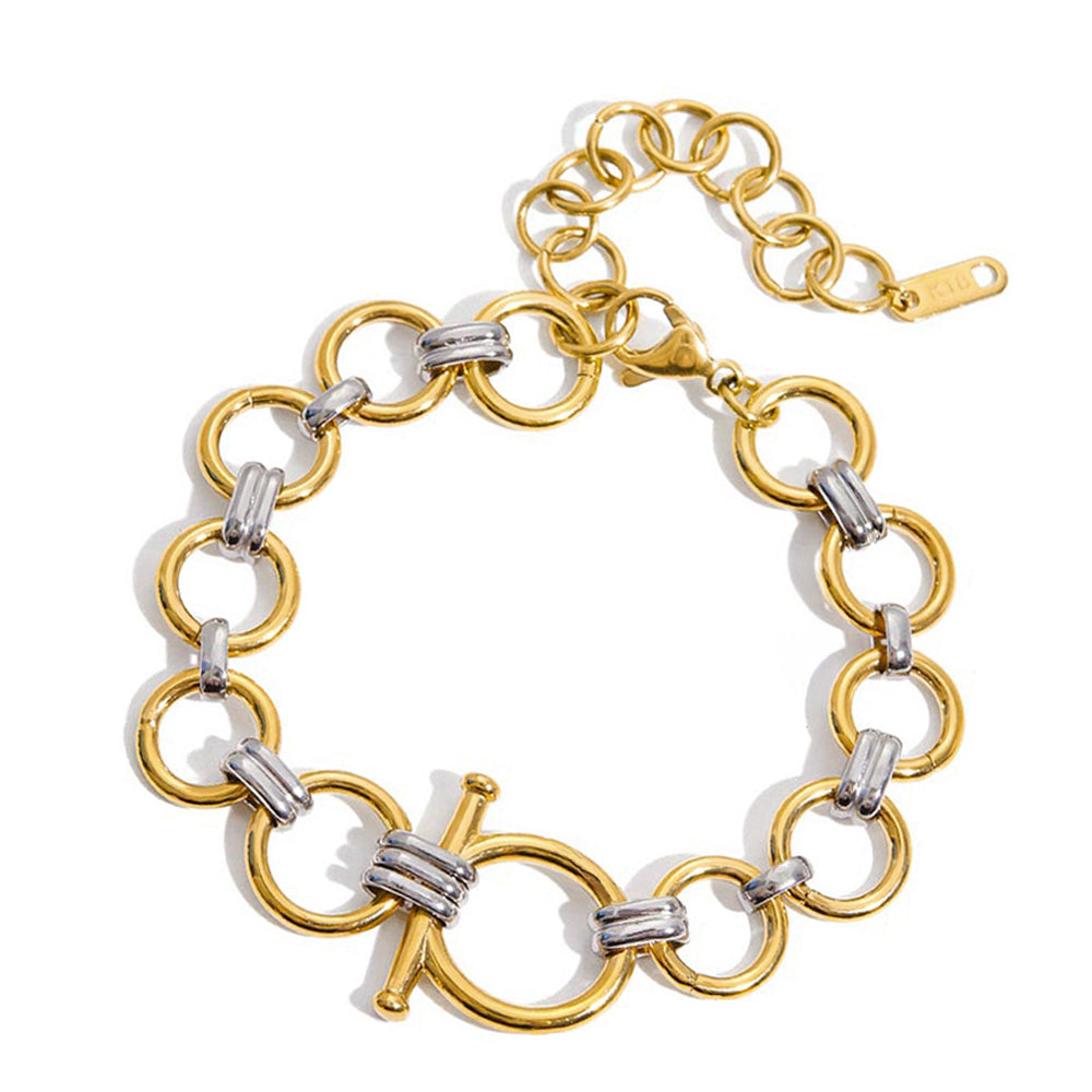 Two Toned Hooped Bracelet