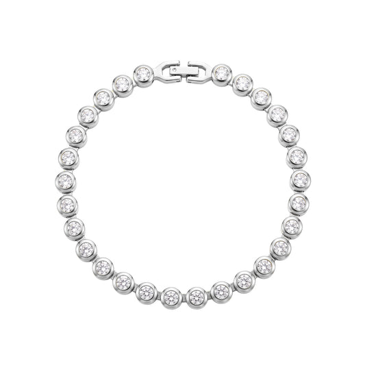 Round CZ Tennis Bracelet in silver