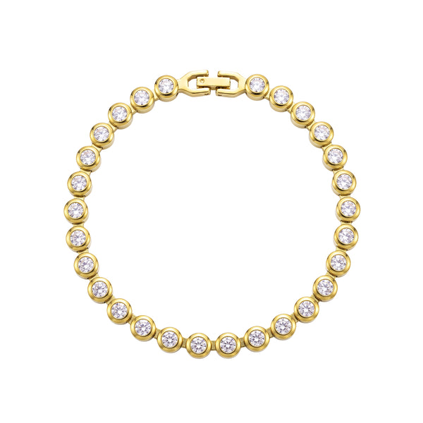 Round CZ Tennis Bracelet in gold