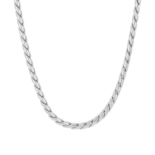 Lussèco Serpentine Link Chain — silver stainless steel necklace