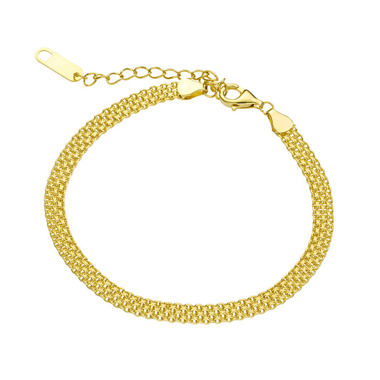 Flat Mesh Chain Bracelet