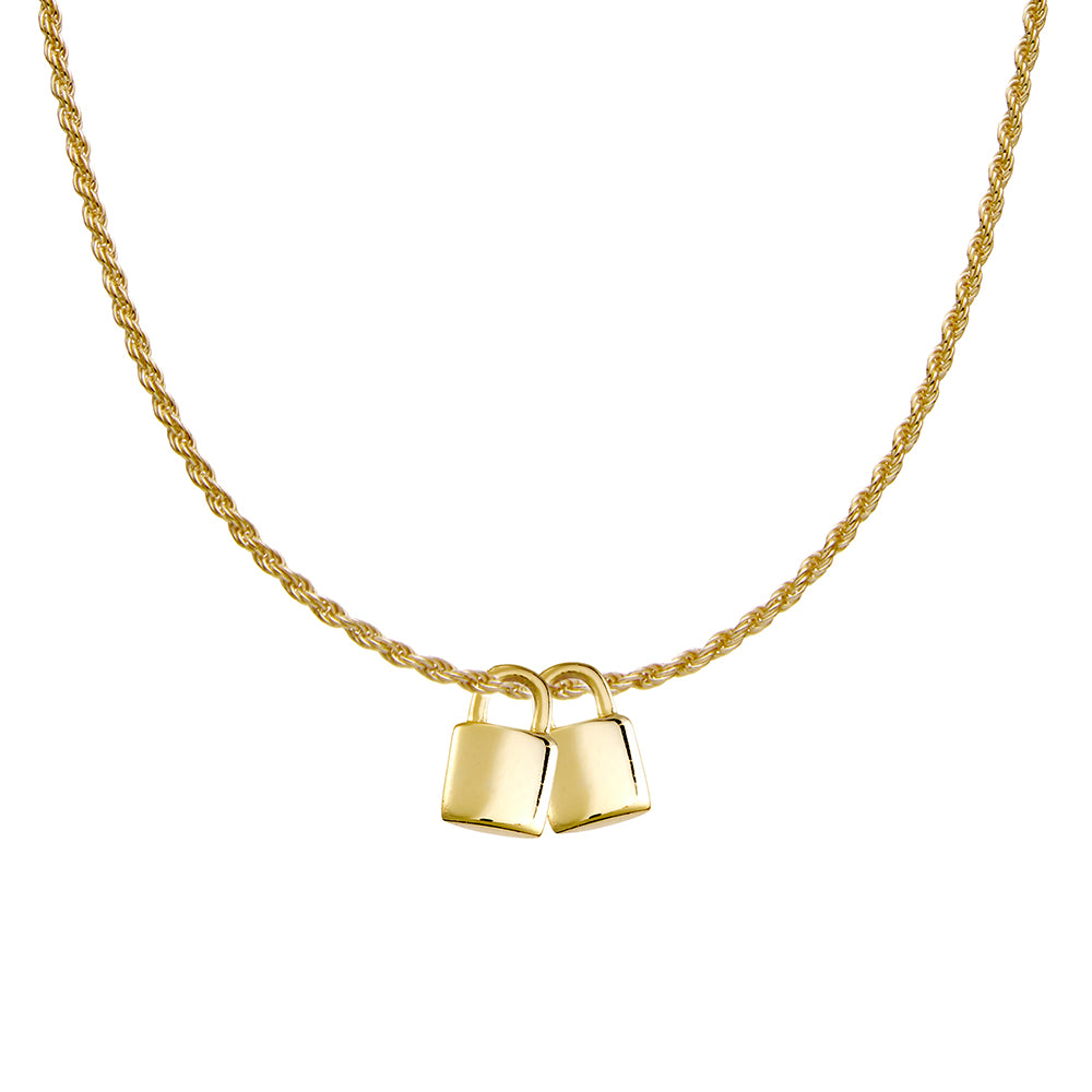 Double Lock Rope Necklace