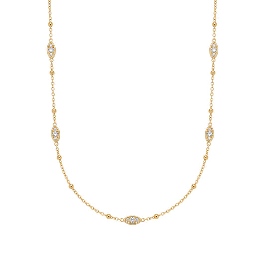 Satellite Chain Necklace in gold