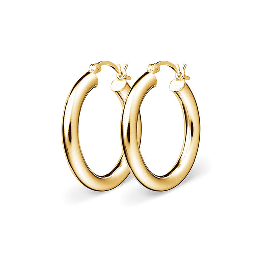 Round Tube Hoop Earrings