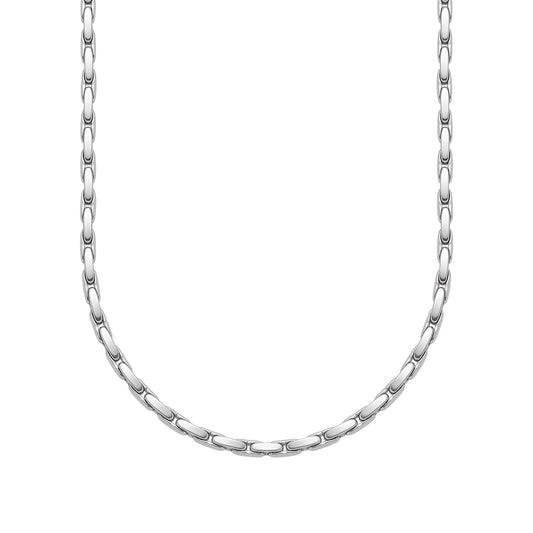 Matte Rounded Link Chain in matte silver