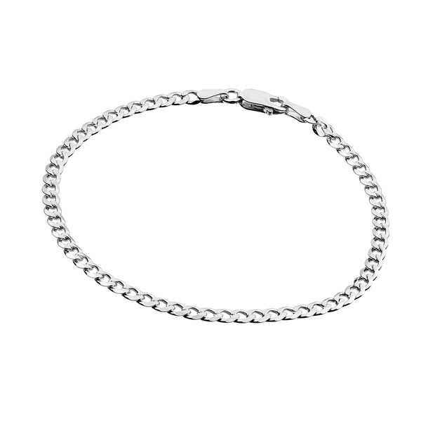 Lussèco Curb Link Chain Bracelet — silver stainless steel bracelet