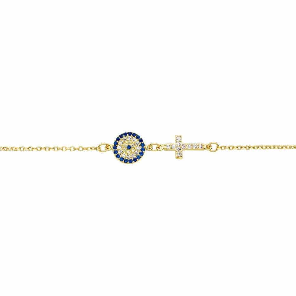 Evil Eye Cross Bracelet