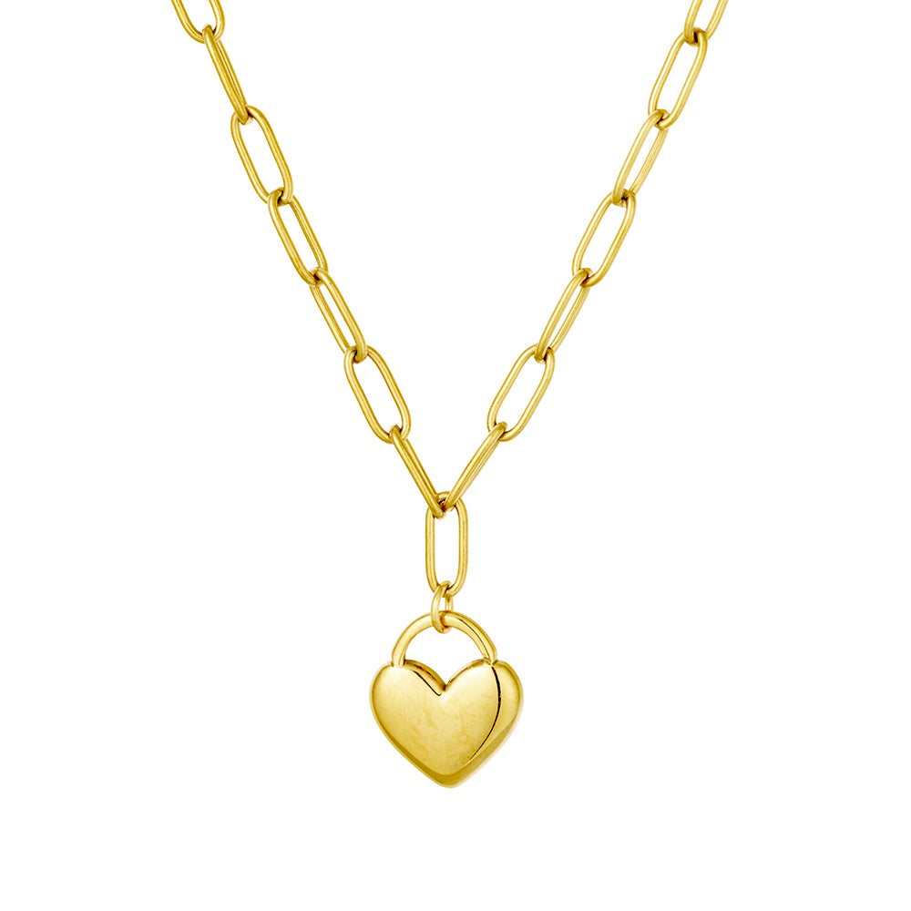 Padlock Heart Necklace