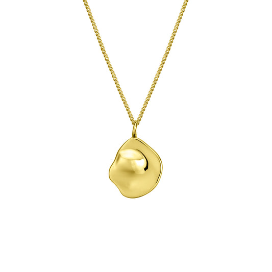 Molten Disc Pendant Necklace
