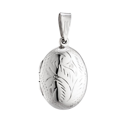 Oval Engraved Locket