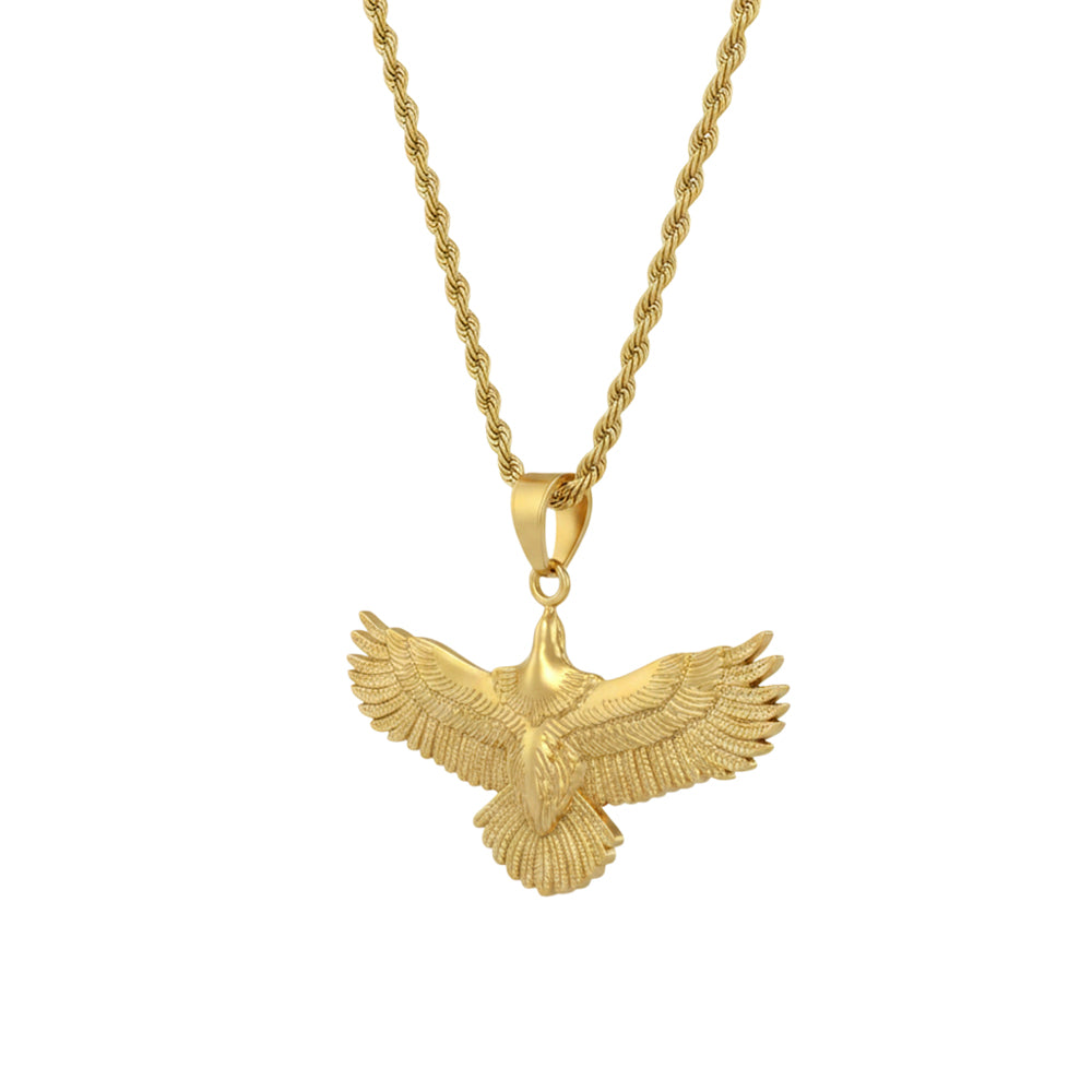 Eagle Twist Chain Necklace in gold