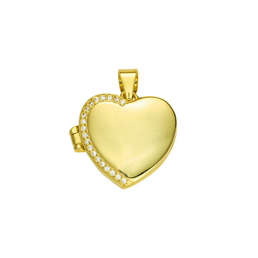 Half-Trim Heart Locket Pendant