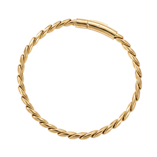 Serpentine Link Bracelet in gold