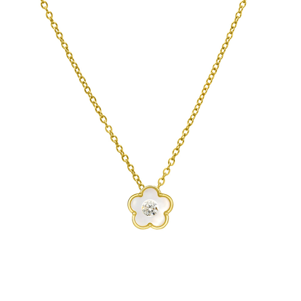 Fleur Mother of Pearl Pendant Necklace