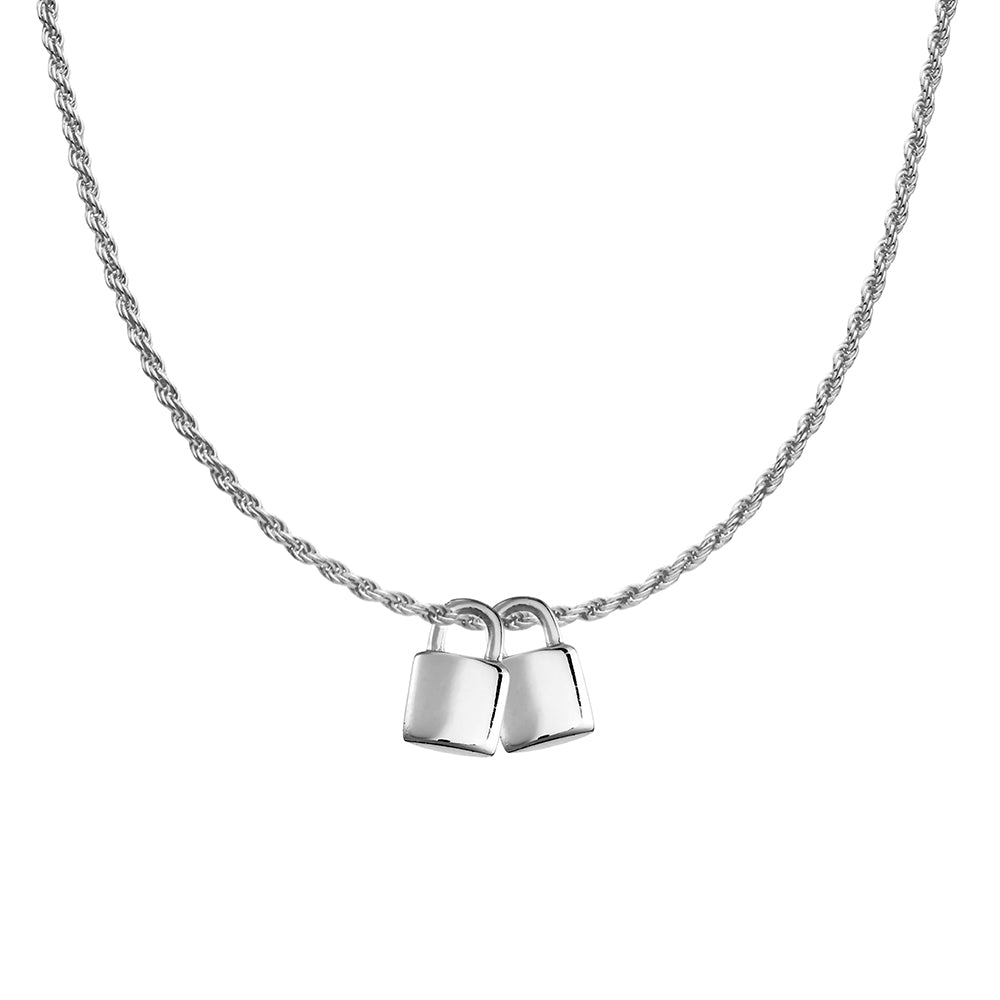 Double Lock Rope Necklace
