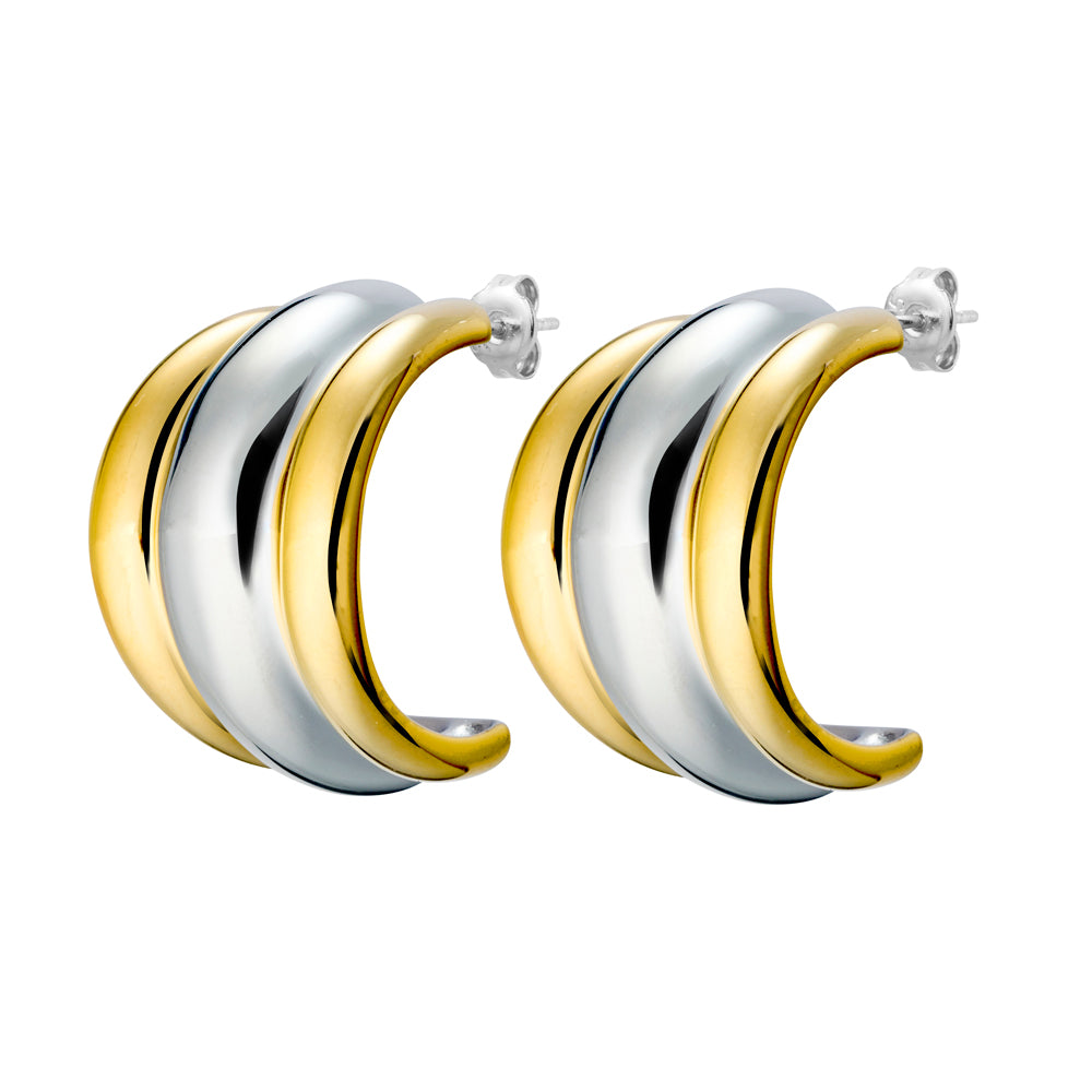 Two-Tone Bold Hoops