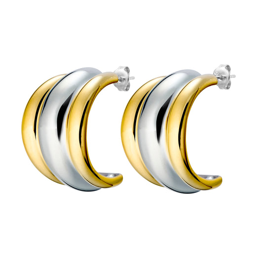 Two-Tone Bold Hoops