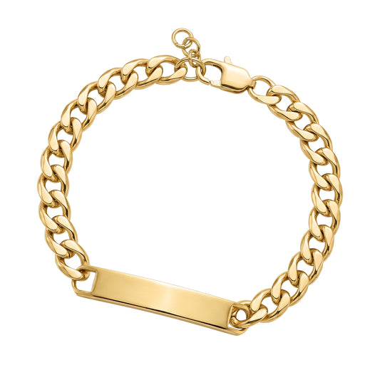 Cuban Link ID Bracelet in gold