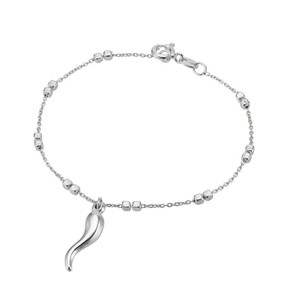 Fine cornicello charm bracelet